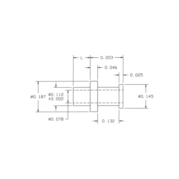 Concord Electronics COMM NON-INS THRU- TURRET TERM, 0.308" L, 0.1, 10-310-2-05-100 10-310-2-05
